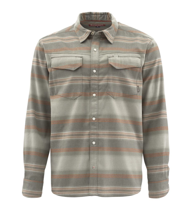 Simms Gallatin Flannel Shirt Dark Stone Stripe Simms Gallatin Flannel Shirt Dark Stone Stripe